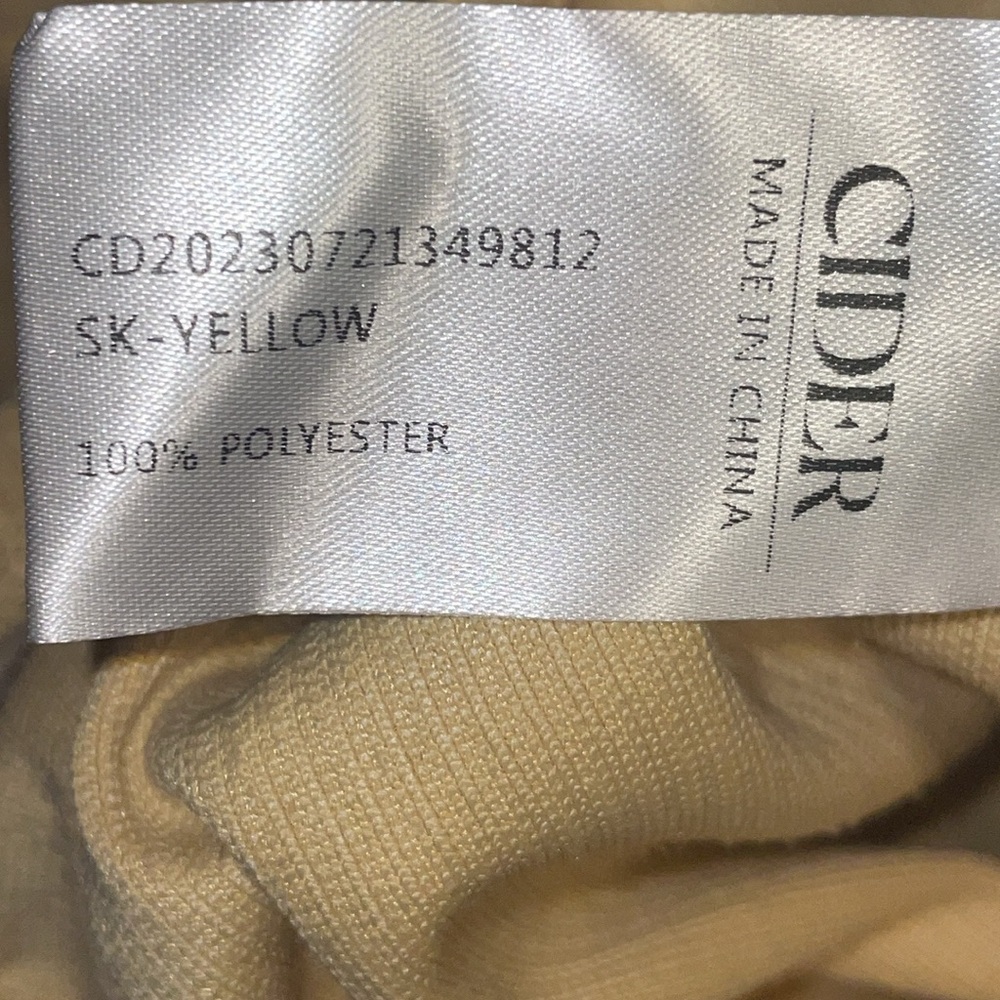 •CIDER•NWT YELLOW HIGH WAISTED SPLIT FRONT CURVY PLUS CORDUROY SKORT SIZE 0XL - Picture 13 of 13